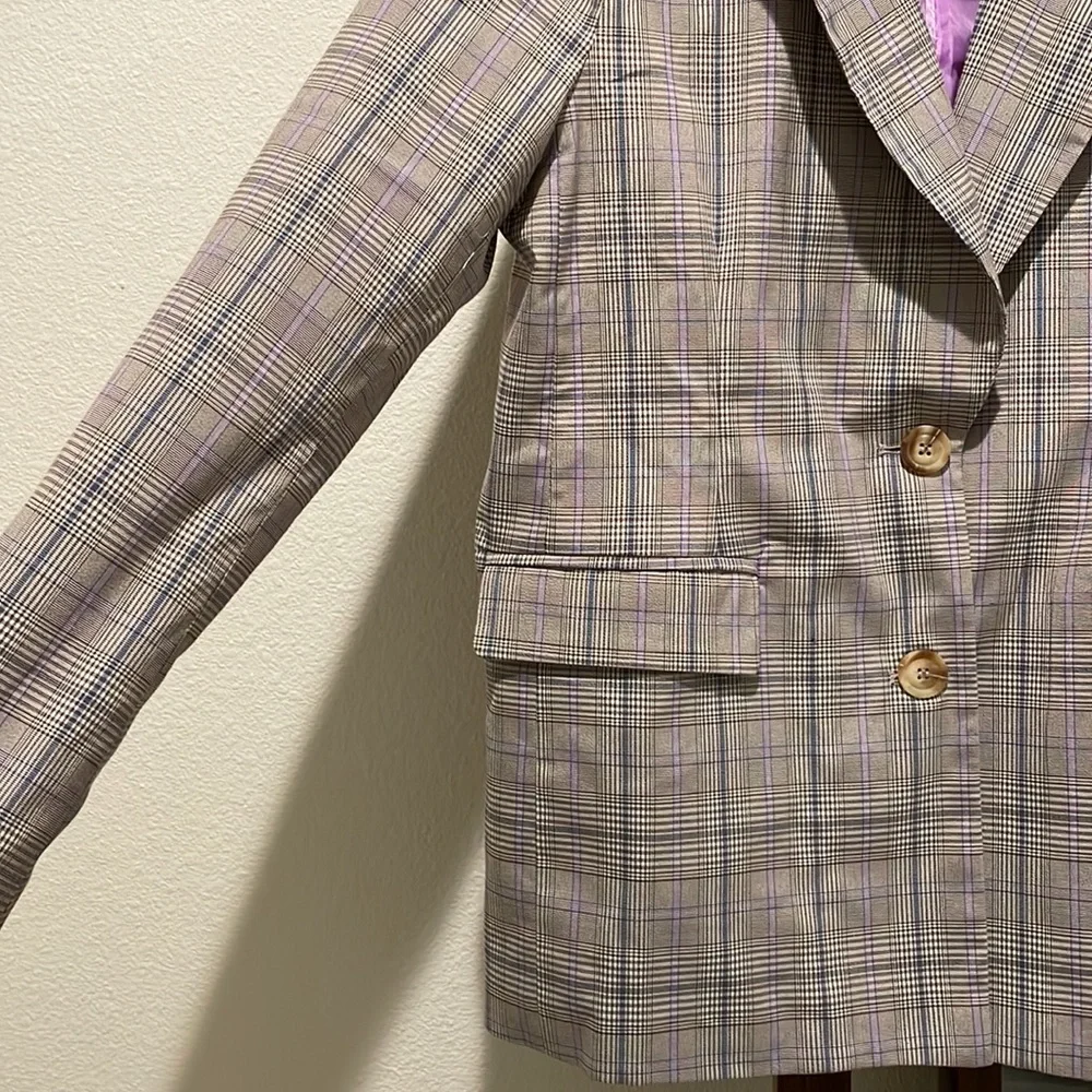 Nasty Gal The Morning After check oversized blazer - Picture 4 of 5